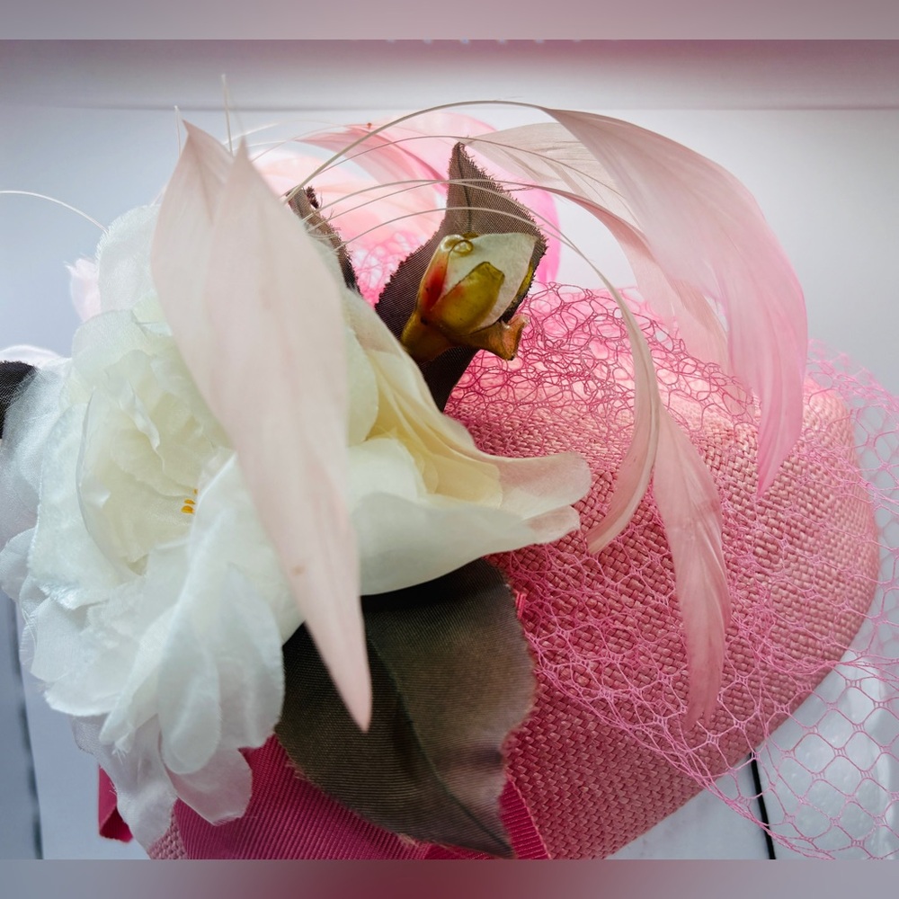 Vintage Ruth Alan Pillbox Hat with Birdcage - Picture 7 of 10